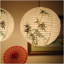 30cm Chinese Lantern  Lampshade Paper Lantern Oriental Style Light Hanging Decoration Bamboo 2024 - buy cheap