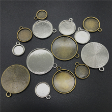 Cabujones de vidrio de 10mm, 12mm, 14mm, 16mm, 20mm, 25mm, 10 Uds., Base de Material de cobre para campera, accesorio de pulsera colgante DIY 2024 - compra barato