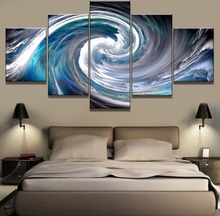 5 Piece Canvas Art Fractal Spiral Abstract Cuadros Decoracion Paintings on Canvas Wall Art for Home Decorations Wall Decor 2024 - buy cheap