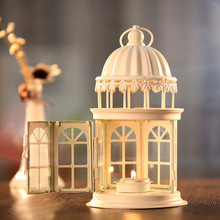 European Iron Lantern Candle Holder Hanging Castle Wedding Lanterns Vintage Candlesticks Christmas Decoration Candle Lanterns 2024 - buy cheap