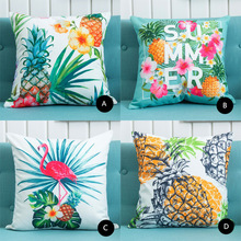 Nordic Minimalism Tropical Plant Cushion Cover Pineapple Pink Flamingo Decoration Fruit Flower Pillowcase for Chair Sofa Pillow 2024 - buy cheap