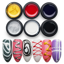 Краска гель для ногтей креативная проволока Рисование ногтей гель лак Pull Line паук гель УФ краска для ногтей паук для маникюра ZJJ2003 2024 - купить недорого