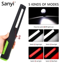 5 Modes LED Work Flashlight USB Charging 18650 Torch Red Light Magnetic Lantern Hanging Hook Lamp Hand Crank Dynamo Power Bank 2024 - buy cheap