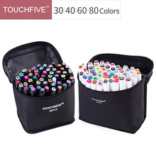 TouchFive 30/40/60/80 Colors Sketch Art Markers Double Tips Alcoholic Drawing Pen Artist Painting Manga Marker Pens Art Supplies 2024 - buy cheap