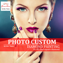 5d diy pintura de diamante ponto cruz foto personalizada inteiramente bordado de diamante quadrado privado imagem personalizada mosaico de diamante 3d 2024 - compre barato