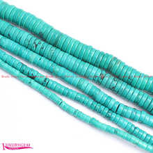 High Quality 2x4mm 3x5mm 3x6mm 3x8mm 3x10mm 3x12mm Smooth Blue Natural Turquoises Gems Beads 15 Inch  Jewelry Making wj435 2024 - buy cheap