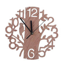 Creative Tree Shaped Wooden Wall Clock House Living Room Decoration 2024 - buy cheap