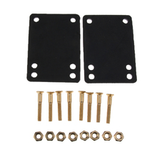 Set of 2 Longboard Skateboard Rubber Riser Pads + 16pcs Screws Nuts Bolts 2024 - buy cheap