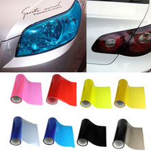 Luces de PVC de 3 capas para coche, películas de luces transparentes de Color brillante, 30cm x 100cm 2024 - compra barato