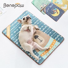 Benepaw Cartoon Pet Dog Cooling Mat Summer Wearproof Small Medium Large Dog Beds Mats Breathable Washable Puppy Bed Waterproof 2024 - buy cheap