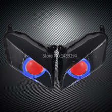 Proyector modificado personalizado ensamblado, Faro de conversión HID, Ojos de Ángel azules, Ojos de Demonio Rojo, se adapta a Honda CBR600 RR 07-12 2024 - compra barato