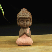 Mini estátua de buda monge estatueta tathagata índia yoga mandala chá pet roxo cerâmica artesanato zakka decorativo ornamentos de cerâmica 2024 - compre barato