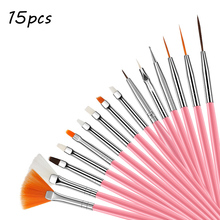 15 pcs Professional Nail Art Brush Set Line Drawing Painting Pen UV Gel Polish Designs Acrylic Perfect Manicure Books On Tools 2024 - buy cheap