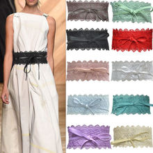 Nova moda elegante feminina casual fivela elástica cinto de cintura renda elástica cinta 2024 - compre barato