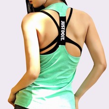Colete sem mangas esportivo, camiseta feminina para exercícios e treino fitness corrida yoga 2024 - compre barato