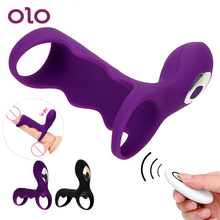 OLO G Spot Stimulation Vibrator 10 Speed Penis Rings Male Masturbation Delay Ejaculation Silicone Sex Toys for Men 2024 - buy cheap
