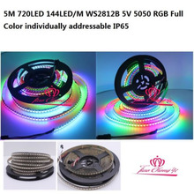 5M/Rolls 720LED 144LED M WS2812B 5V 5050 RGB Full Color individually addressable IP65 2024 - buy cheap