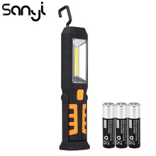 SANYI-linterna portátil de 3800 lúmenes, linterna de 3 modos con batería AAA, iluminación de trabajo de LED magnético, lámpara de Camping 2024 - compra barato