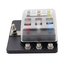 6 Way Blade Fuse Box with LED Indicator Fuse Case Block for Car Boat Marine Caravan 12V 24V 2024 - buy cheap