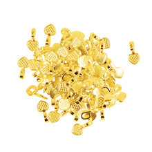 100 Uds. De aleación de oro brillante con pegamento en forma de corazón para pendientes, collares, fabricación de joyas DIY 2024 - compra barato