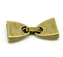 Adorável 10 Define Antique Bronze Tampas para Pulseiras/Colar 28x13mm (1-1/8" x1/2 ") (B18389) 2024 - compre barato