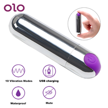 OLO Mini Bullet Vibrator G-spot Massager Waterproof USB Rechargeable Vibrators 10 Speed Strong Vibration Sex Toys for Women 2024 - buy cheap