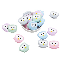 Chengkai 5pcs Owl Silicone Bird Teether Bead DIY Baby Mini Animal Teething Montessori Sensory Toy Pacifier Jewelry Making Beads 2024 - buy cheap