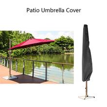 Waterproof Polyester Outdoor Banana Umbrella Cover Garden Weatherproof Patio Cantilever Parasol Rain Cover Accessories Black 2024 - buy cheap