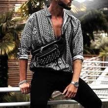 INCERUN Casual Shirt Men Print Long Sleeve Ethnic Style Fashion Tropical Men Beach Hawaiian Shirt Loose Brand Shirts Camisa 2020 2024 - buy cheap