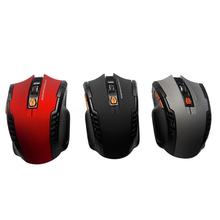 Mouse óptico sem fio, 2.4ghz, 2400dpi, 6 botões, usb, para jogos, computadores, notebooks 2024 - compre barato