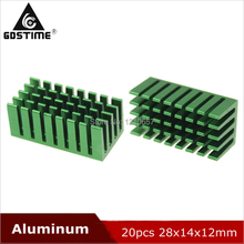 20Pieces LOT 28x14x12mm Memory Heat sink Aluminum IC Graphic card Ram Heatsink 28mm 2024 - buy cheap