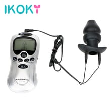 IKOKY Electric Shock Anal Plug Prostate Massage Sex Toys for Men Women Female Masturbation Butt Stimulator Erotic Adult Products 2024 - buy cheap