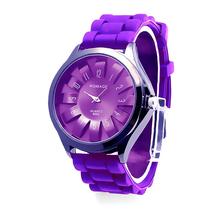 Silicone jelly band flor dial estilo esportivo relógio masculino feminino quartzo relógios de pulso 2018 2024 - compre barato