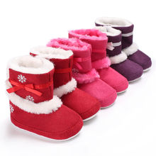 Christmas Baby Soft Sole Girls Shoes Snow Boots Warm Soft Crib Shoes Toddler Booties Infantil Menina First Walker Baby Schoenen 2024 - buy cheap