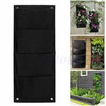 Newly Universal Grow Bags 4 Pocket Vertical Greening Hang Wall Garden Seedling Plant Grow Bags Planter Garden Outdoor Home Decor 2024 - buy cheap