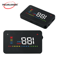 Pantalla de coche automático A200 HUD 3,5 pulgadas OBD2 velocímetros inteligentes km/h MPH proyector de alarma de voltaje parabrisas HUD Display Head Up 2024 - compra barato