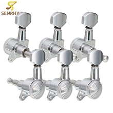 6 pcs/set 3R 3L Chrome Electric Acoustic Guitar String Tuning Pegs Locking Tuners Keys Machine Heads Guitar Parts & Accessories 2024 - buy cheap