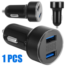 3.1A Dual USB Car Charger 2 Port Red LCD Display 12-24V Cigarette Socket Lighter Fast Car Charger Power Adapter Auto Styling 2024 - buy cheap