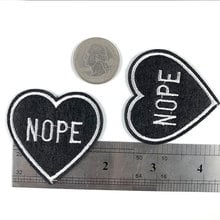 Cartoon Nope Letter Appliques Iron On Patches for Clothing Heart Shape Embroidery Clothes Stickers Diy Shoes Hats Decor Badges 2024 - buy cheap