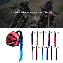 Helmet Hair Helmet Pigtails Gradient Ramp Helmet Braids Ponytail With Suction Cup For Motorcycle 2024 - buy cheap