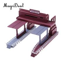 1:87 Scale Train Station Architectural Model Building Kit Railway Railroad Street Scenery Children Kids Toys Gift 2024 - buy cheap