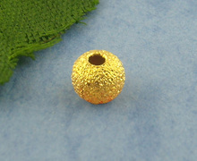 300 шт., золотистые бусины-разделители Stardust Ball в диаметре 4 мм (B01254) 2024 - купить недорого