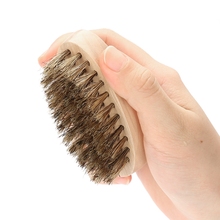 Men Soft Bristle Beard Brush Hair Mustache Comb Oval Bamboo Hair Brushes Handle Beard Shaping Tool Fashion 2024 - buy cheap