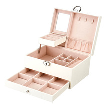 Fashion Design Leather Jewelry Box Case Package Storage Large Space Jewelry Ring Necklace Bracelet Hot Selling 2024 - buy cheap