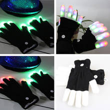 1pcs Light-Up Toys LED Rave Flashing Gloves Glow In The Dark Toys Light Up Finger Tip Lighting Gloves Party Toys For Children 2024 - buy cheap