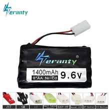 Bateria de 1400mah 9.6v para carros de controle remoto, bateria recarregável para brinquedos elétricos, barcos, brinquedos, armas 2024 - compre barato