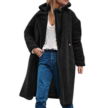 Women Teddy Faux Fur Coat Winter Spring Warm Fluffy Fur Long Coats Jackets Fashion Female Lapel Loose Long Outerwear 2024 - buy cheap