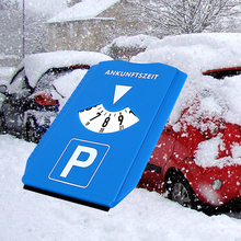 Leepee removedor de neve pára-brisa do carro pá de neve tempo retorno nota do tempo de estacionamento do carro sinal de tempo raspador gelo disco exibição 2024 - compre barato