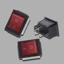 Electrical Boat Switch Red Light Illuminated 4 Pin DPST ON/OFF Snap in Rocker Switch 16A 20A 250V AC Press the swith On/Off 2024 - buy cheap
