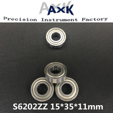 2021 Free Shipping 10pcs S6202zz S6202rs Stainless Steel Deep Groove Ball Bearing 15*35*11 Mm Rodamientos Roulement A Bille 2024 - buy cheap